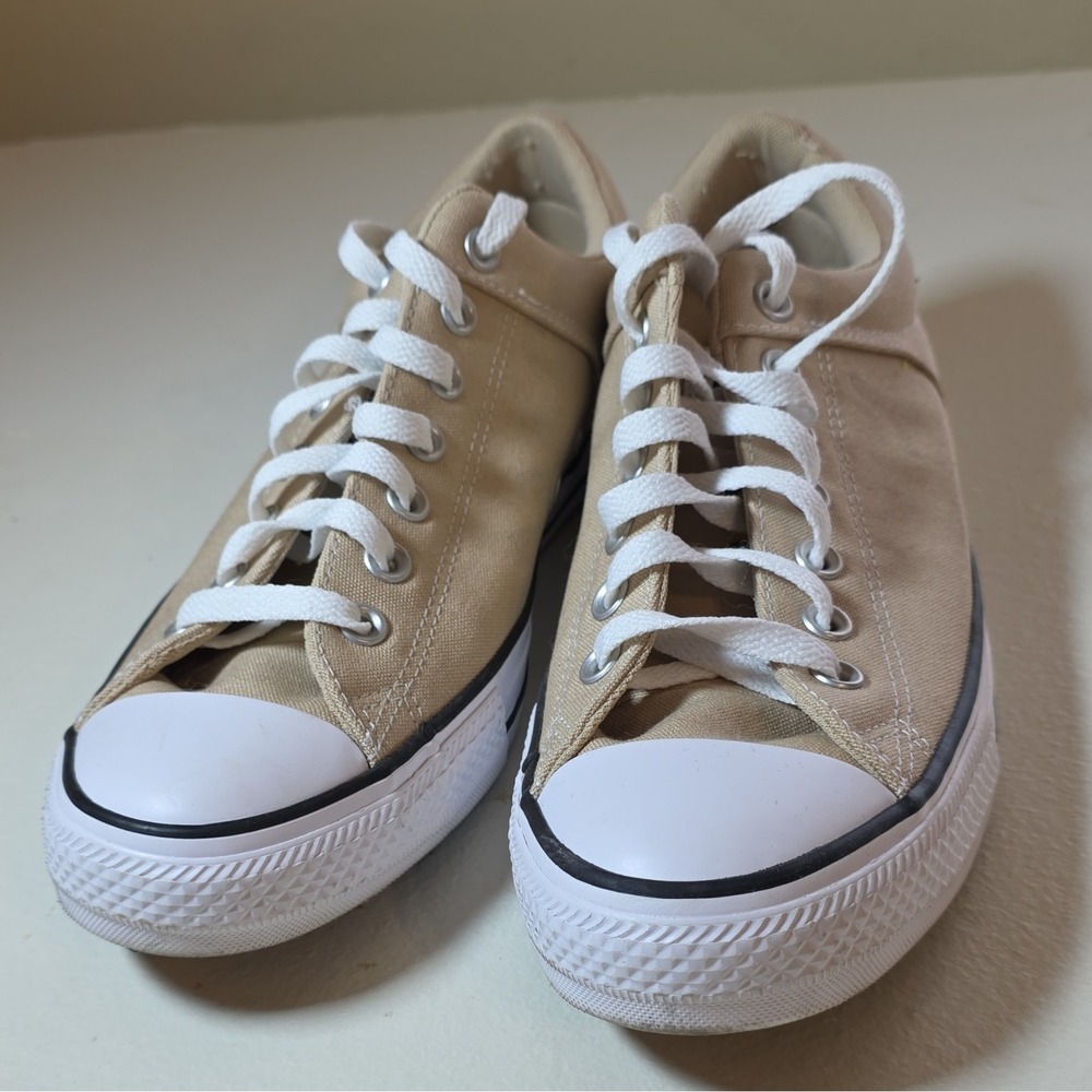 Converse All Star Beige Canvas Low Top Lace-Up Cap Toe Sneakers US 9.5 EU 43